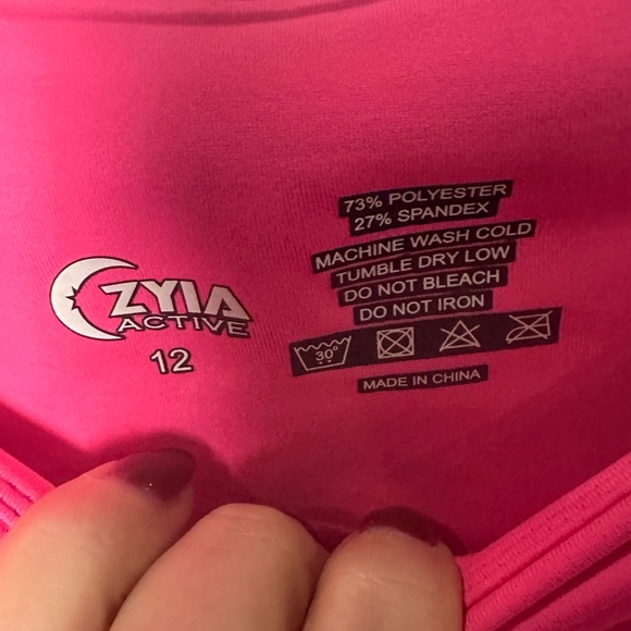 ZYIA Active Hot Pink Light N Tight Leggings - Picture 7 of 7